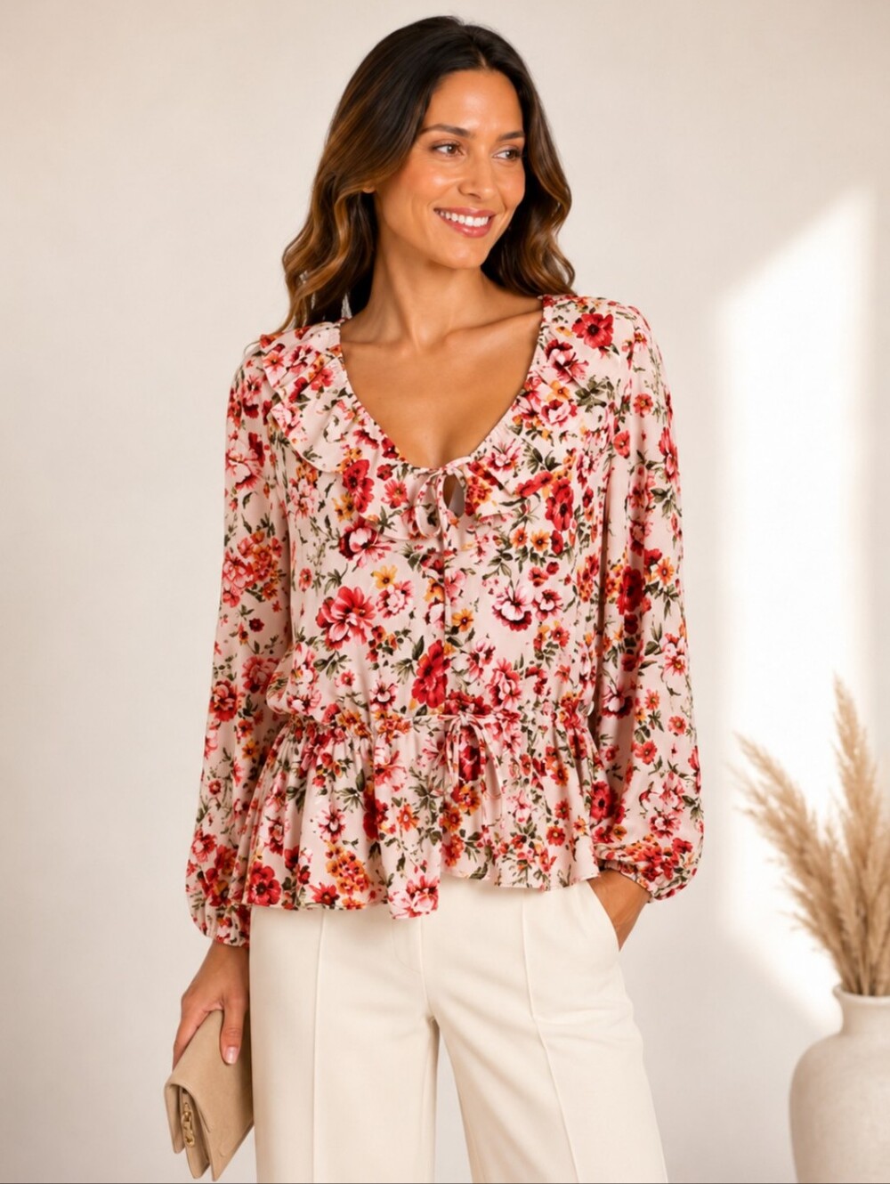 Old Navy NWT Women's Cottagecore Floral Peplum Blouse XL